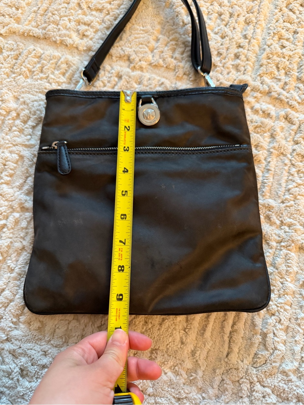 Michael Kors Black Crossbody Shoulder Bag with Silver Hardware - Picture 5 of 6